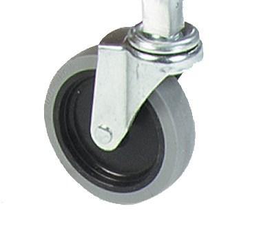 Carlisle 36908C00 3" Swivel Casters - Silver