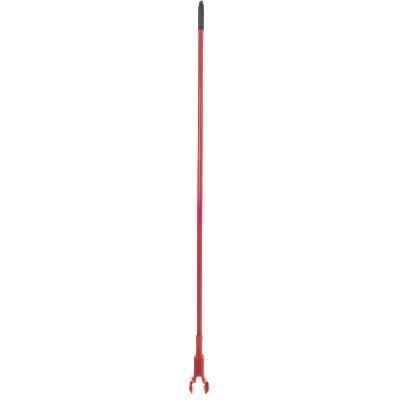 Carlisle 36947505 60" Red Fiberglass Jaw Style Mop Handle with Plastic Head