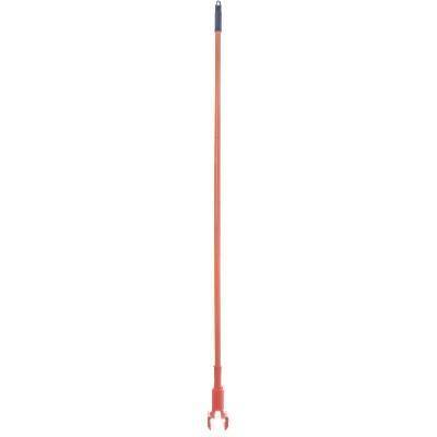 Carlisle 36947524 60" Orange Fiberglass Jaw Style Mop Handle with Plastic Head