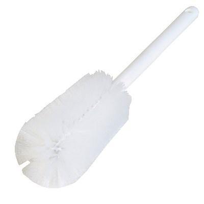 Carlisle 4000102 Sparta 16" White Carafe and Server / Bottle Cleaning Brush - 3-1/4" Bristle Diameter