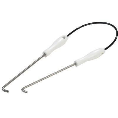 Carlisle 4014402 Drain Hole Cover Hook - Plastic Handles, Stainless/White