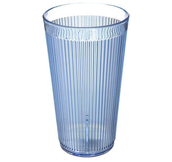 Carlisle 401654 16 Oz. Blue Crystalon Stack-All Plastic Tumbler