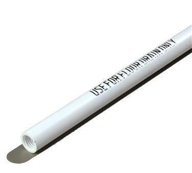 Carlisle 4023700 48" White Plastic Floor Drain Handle - Threaded, Bilingual Imprint