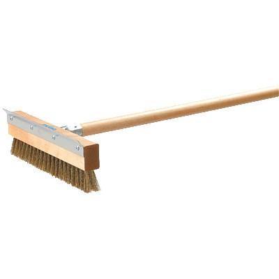 Carlisle 4029300 10" Oven Brush with Scraper Head - Brass
