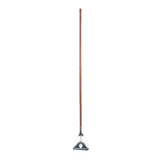 Carlisle 4034000 63" Quick-Change Mop Handle - Metal Head, Wood Handle