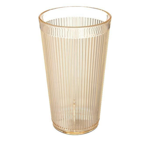 Carlisle 403422 16 Oz. Rimglow Honey Yellow Crystalon Polycarbonate Tumbler