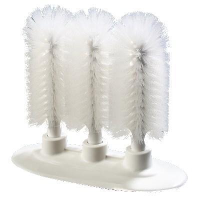 Carlisle 4046102 8" Triple Glass Washer - Polyester/Plastic, White