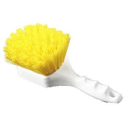 Carlisle 4054104 8" Utility Scrub Brush - Angled, Poly, Yellow