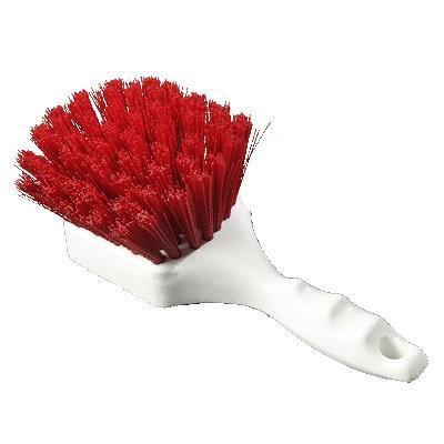Carlisle 4054105 8" Utility Scrub Brush - Angled, Poly, Red