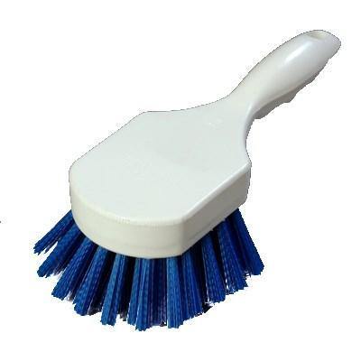 Carlisle 4054114 8" Utility Scrub Brush - Angled, Poly, Blue