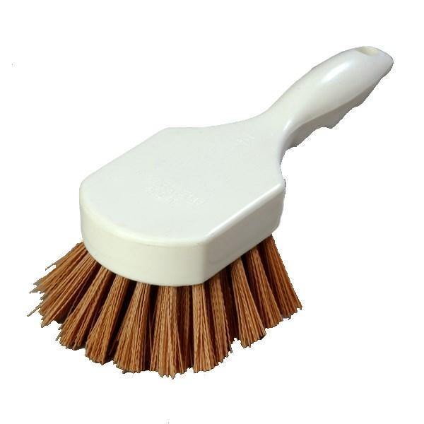 Carlisle 4054125 8" Utility Scrub Brush - Angled, Poly, Tan