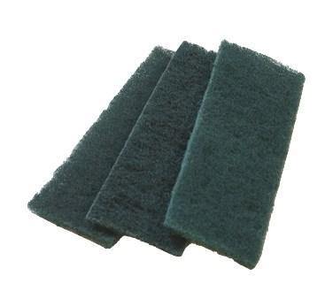 Carlisle 4072908 Meat Slicer Scrub Pad - 4-1/2" X 1-5/8" Single Use, Synthetic, Green