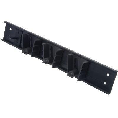 Carlisle 4073100 Flo-Pac Roll'N Grip Brush/Broom Rack, 18 In, with 1 Hook & 3 Holders