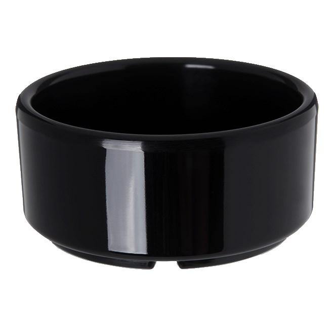 Carlisle 41403 4 Oz. Black Straight Sided Melamine Ramekin