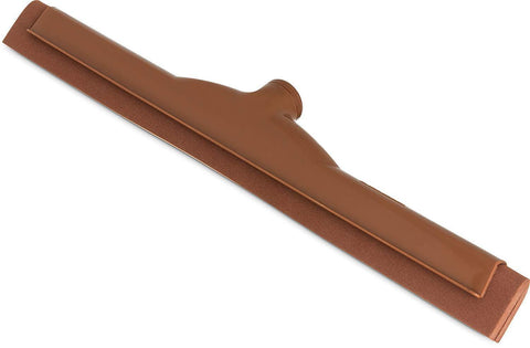 Carlisle 4156701 Sparta Spectrum 18" Brown Double Foam Floor Squeegee with Plastic Frame