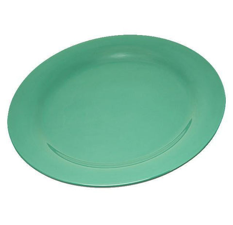 Carlisle 4300209 Durus 10-1/2" Meadow Green Narrow Rim Melamine Plate