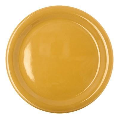 Carlisle 4300422 Durus 9" Honey Yellow Narrow Rim Melamine Plate