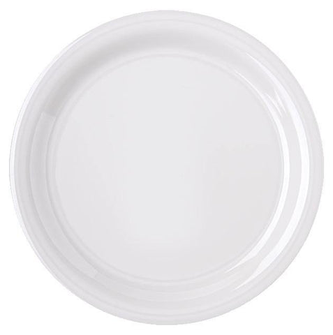 Carlisle 4300442 Durus 9" Bone Narrow Rim Melamine Plate