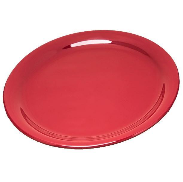 Carlisle 4300458 Durus 9" Roma Red Narrow Rim Melamine Plate
