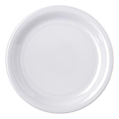 Carlisle 4300602 Durus 7-1/4" White Narrow Rim Melamine Salad Plate
