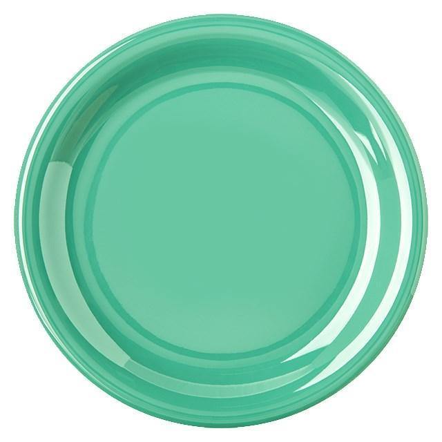 Carlisle 4300609 Durus 7-1/4" Meadow Green Narrow Rim Melamine Salad Plate