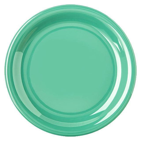 Carlisle 4300609 Durus 7-1/4" Meadow Green Narrow Rim Melamine Salad Plate