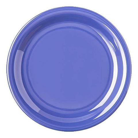 Carlisle 4300614 Durus 7-1/4" Ocean Blue Narrow Rim Melamine Salad Plate