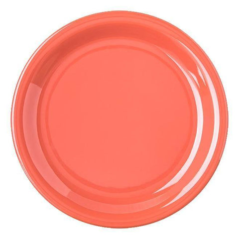 Carlisle 4300652 Durus 7-1/4" Sunset Orange Narrow Rim Melamine Salad Plate