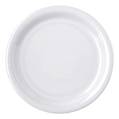 Carlisle 4300802 Durus 6-1/2" White Narrow Rim Melamine Pie Plate