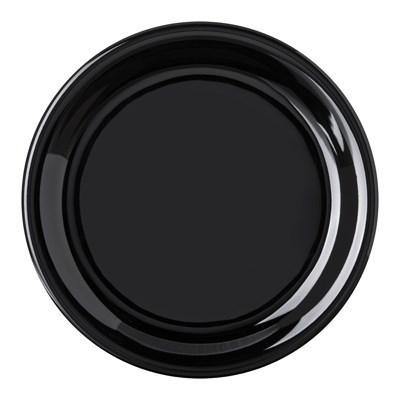 Carlisle 4300803 Durus 6-1/2" Black Narrow Rim Melamine Pie Plate