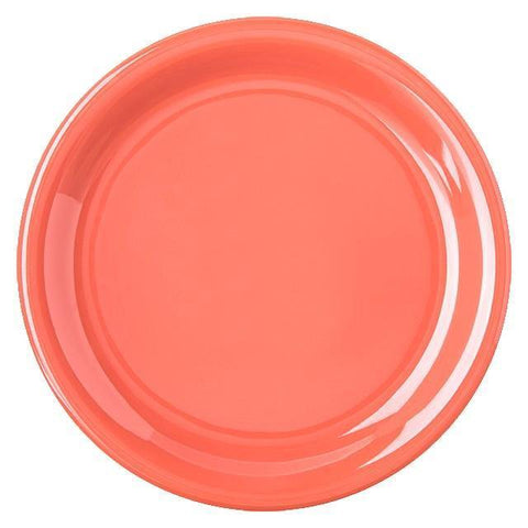 Carlisle 4300852 Durus 6-1/2" Sunset Orange Narrow Rim Melamine Pie Plate