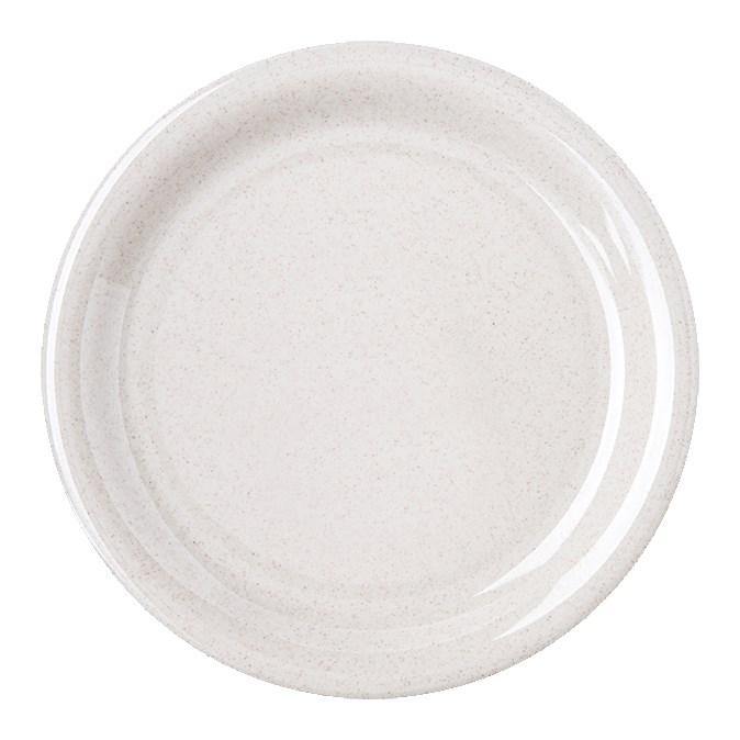 Carlisle 4300871 Durus 6-1/2" Sand Narrow Rim Melamine Pie Plate