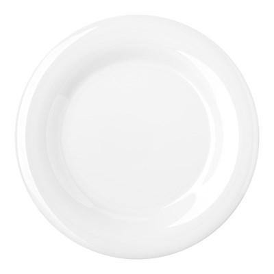 Carlisle 4301002 Durus 10-1/2" White Wide Rim Melamine Dinner Plate