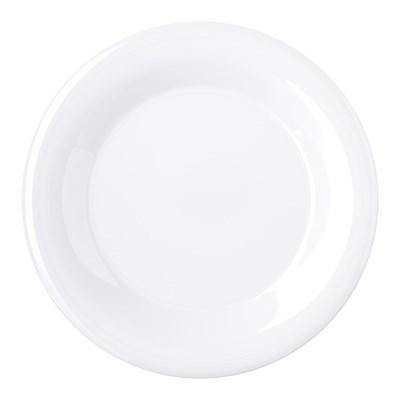 Carlisle 4301202 Durus 9" White Wide Rim Melamine Dinner Plate