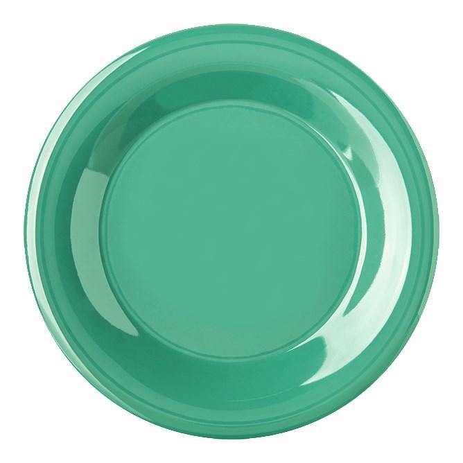 Carlisle 4301209 Durus 9" Meadow Green Wide Rim Melamine Dinner Plate