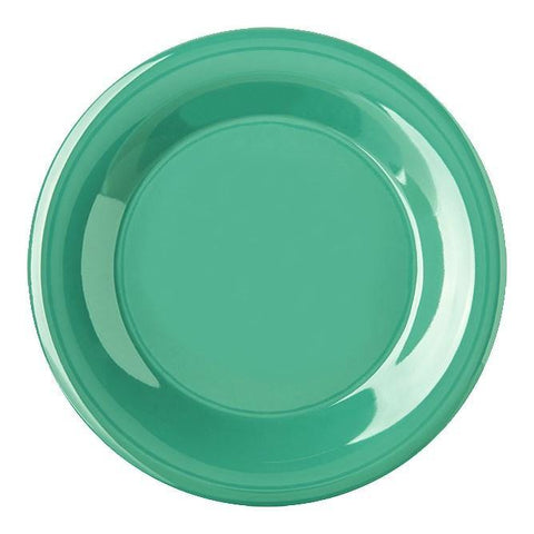 Carlisle 4301209 Durus 9" Meadow Green Wide Rim Melamine Dinner Plate