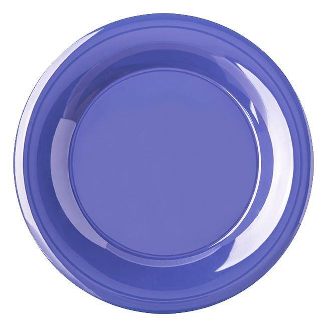 Carlisle 4301214 Durus 9" Ocean Blue Wide Rim Melamine Dinner Plate