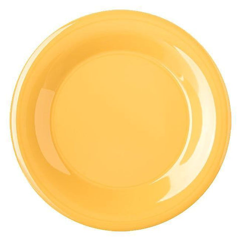 Carlisle 4301222 Durus 9" Honey Yellow Wide Rim Melamine Dinner Plate