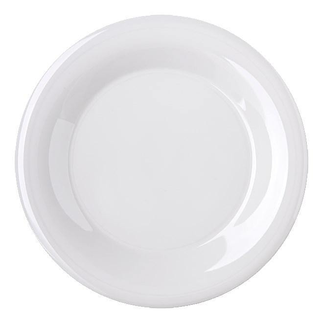 Carlisle 4301242 Durus 9" Bone Wide Rim Melamine Dinner Plate