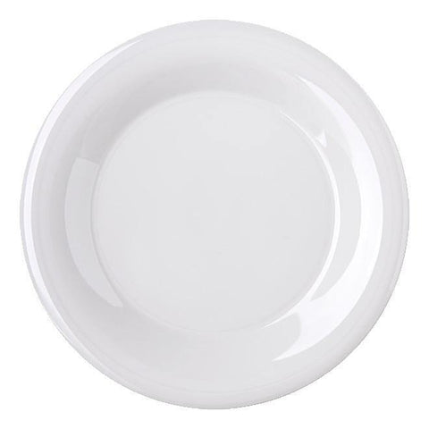 Carlisle 4301242 Durus 9" Bone Wide Rim Melamine Dinner Plate
