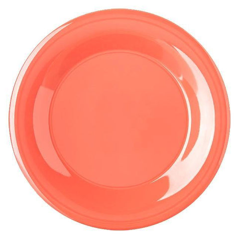 Carlisle 4301252 Durus 9" Sunset Orange Wide Rim Melamine Dinner Plate