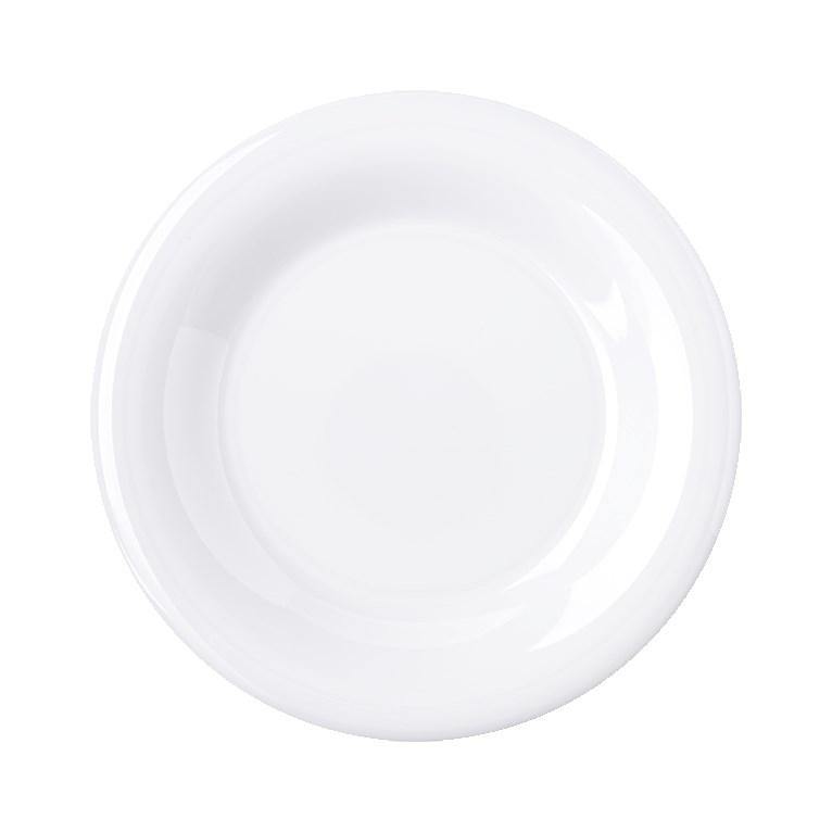 Carlisle 4301602 Durus 7-1/2" White Wide Rim Melamine Plate