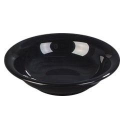 Carlisle 4303203 Durus 16 Oz. Black Melamine Rimmed Bowl