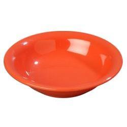 Carlisle 4303252 Durus 16 Oz. Sunset Orange Melamine Rimmed Bowl
