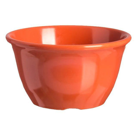 Carlisle 4305052 Durus 4" Round Bouillon Cup with 7-Oz Capacity, Melamine, Sunset Orange