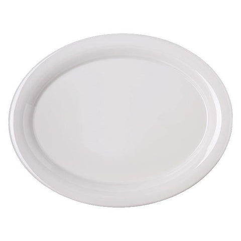 Carlisle 4308042 Durus 13-1/2" Bone Oval Melamine Platter