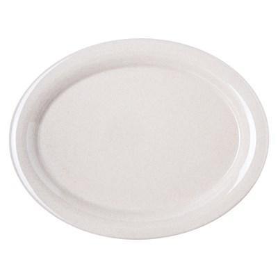 Carlisle 4308071 Durus 13-1/2" Sand Oval Melamine Platter