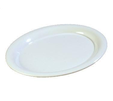 Carlisle 4308202 Durus 13-1/2" White Oval Melamine Platter