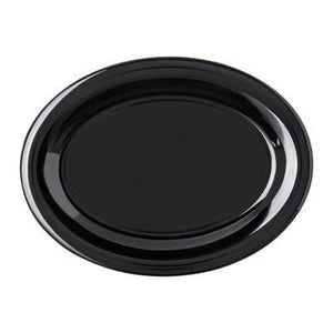 Carlisle 4308203 Durus 13-1/2" Black Oval Melamine Platter