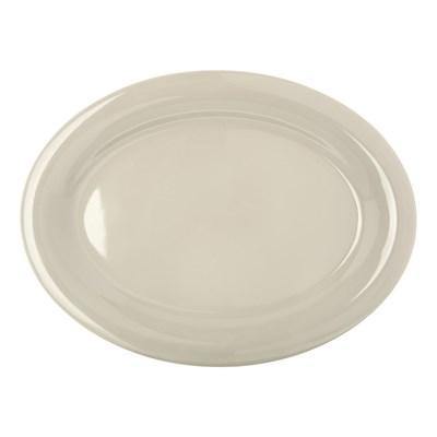 Carlisle 4308242 Durus 12" Bone Oval Melamine Platter